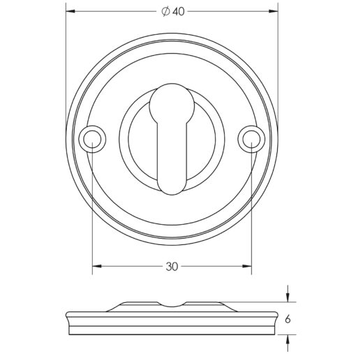 Burlington 40mm Standard Keyway Escutcheon - Image 2