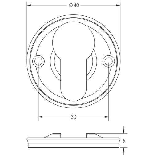 Burlington 40mm Euro Profile Escutcheon - Image 3