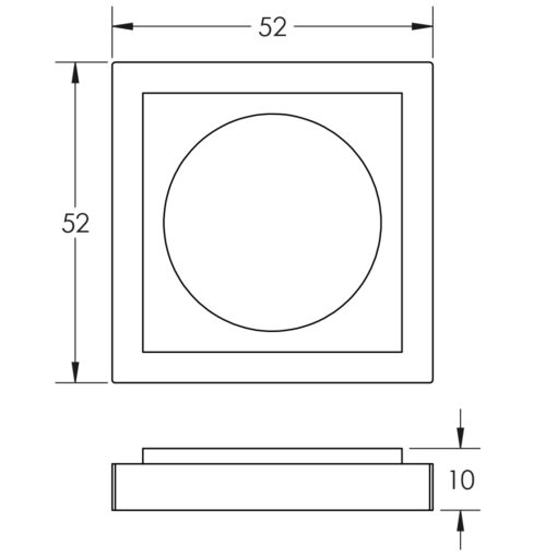 Burlington Stepped Square Outer Rose for Burlington Escutcheon - Image 2