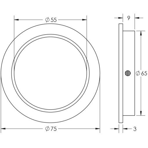 Burlington Circular Flush Pull - Image 2