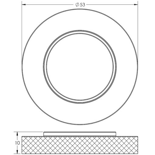 Burlington Knurled Outer Rose - Image 2