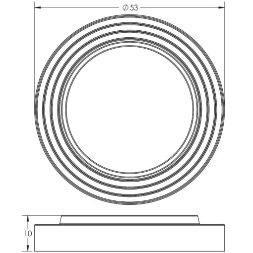 Burlington Reeded Outer Roses for Escutcheons - Image 3