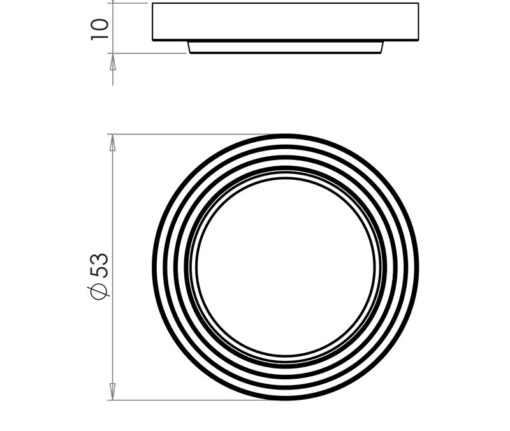 Burlington Reeded Outer Roses for Escutcheons - Image 2