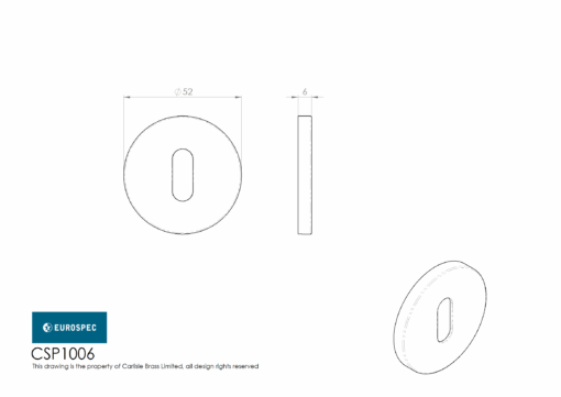 Stainless Steel Escutcheons 6mm - Image 4