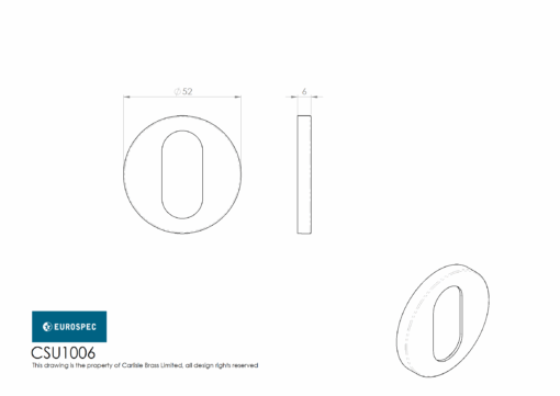 Stainless Steel Escutcheons 6mm - Image 3