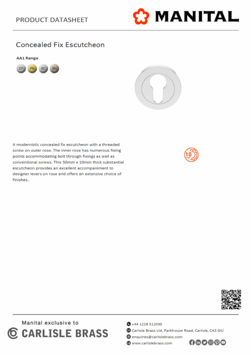 Concealed Fix Escutcheon - Image 3