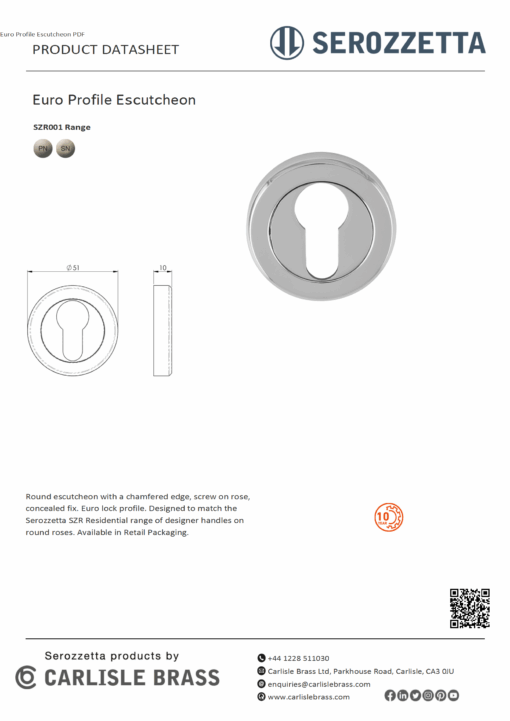 Euro Profile Escutcheon - Image 2
