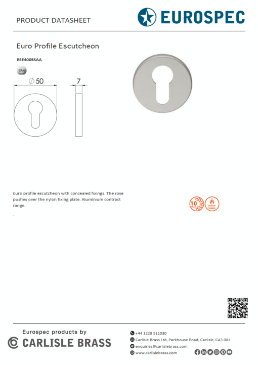 Euro Profile Escutcheon - Image 2