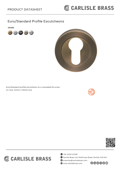Euro/Standard Profile Escutcheons - Image 2