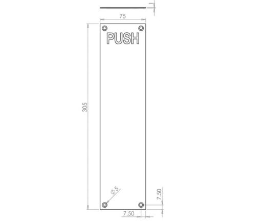 Jedo Engraved Fingerplates "Push" - Image 2