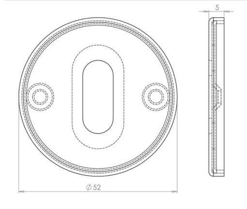 Stainless Steel Standard Keyway Escutcheons Grade 304 - Image 2