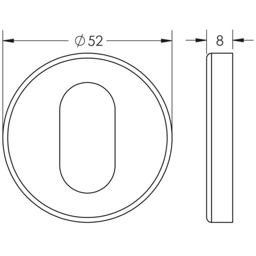 Stainless Steel Oval Profile Escutcheons SS Grade 304 - Image 3