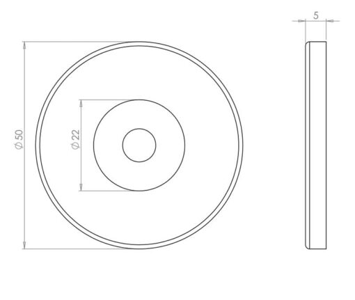 Stainless Steel Concealed Roses for Pull Handles - Image 2