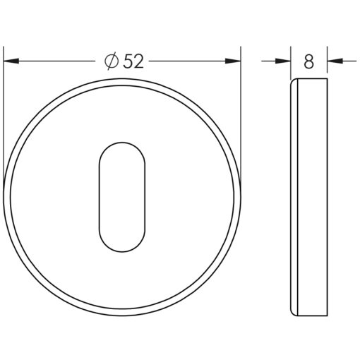 Stainless Steel Standard Keyway Escutcheons Grade 201 - Image 2