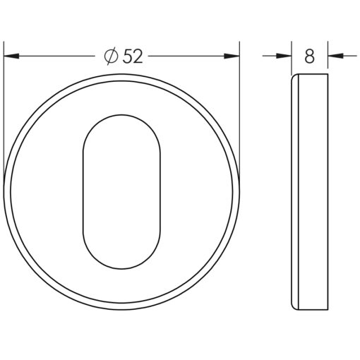 Stainless Steel Oval Profile Escutcheons Grade 201 - Image 2