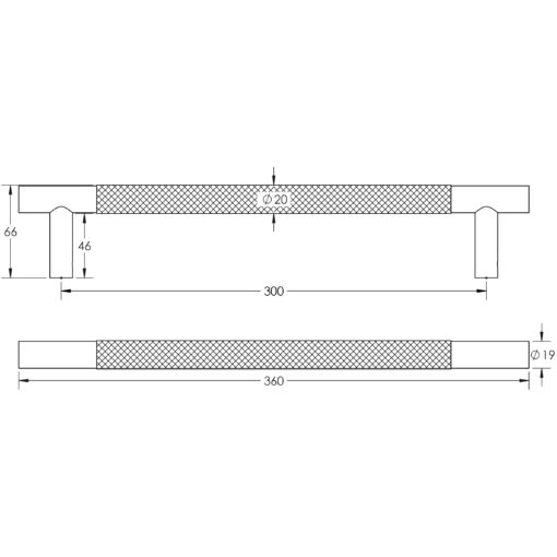 Bari Knurled Pull Handles - Image 2