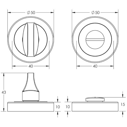 Jedo Designer Turns & Releases 50mm Round Rose no Indicator - Image 2