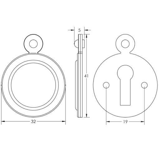 Jedo Round Covered Escutcheon - Image 2