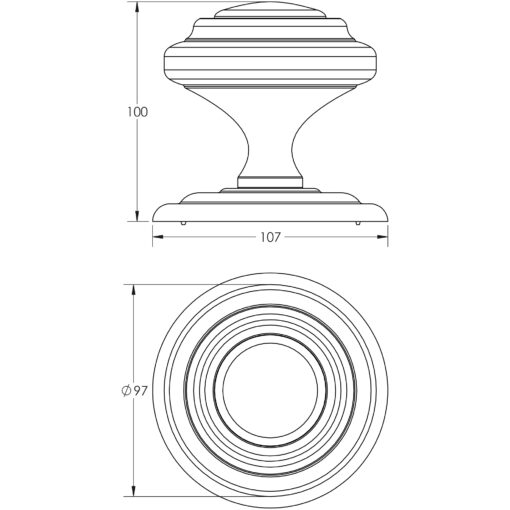 Jedo Sloane Centre Door Knobs - Image 2