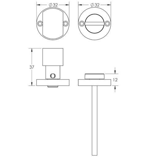Contemporary Turns & Releases for Mortice Knob - Image 3