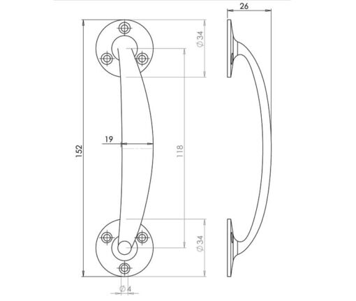 Jedo Bow Shape Pull Handles - Image 2