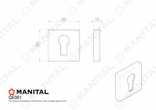 Square Escutcheon - Image 2