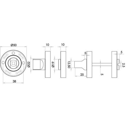 Turns & Releases F2 Finish Satin Anodised Aluminium - Image 2