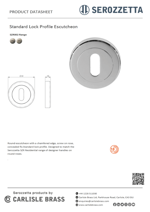Standard Lock Profile Escutcheon - Image 2