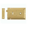 Reversible Rim Lock 152x102mm Polished Brass