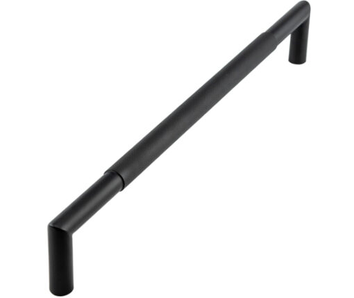 Nero Mitred Knurled Pull handles B/T Fixing